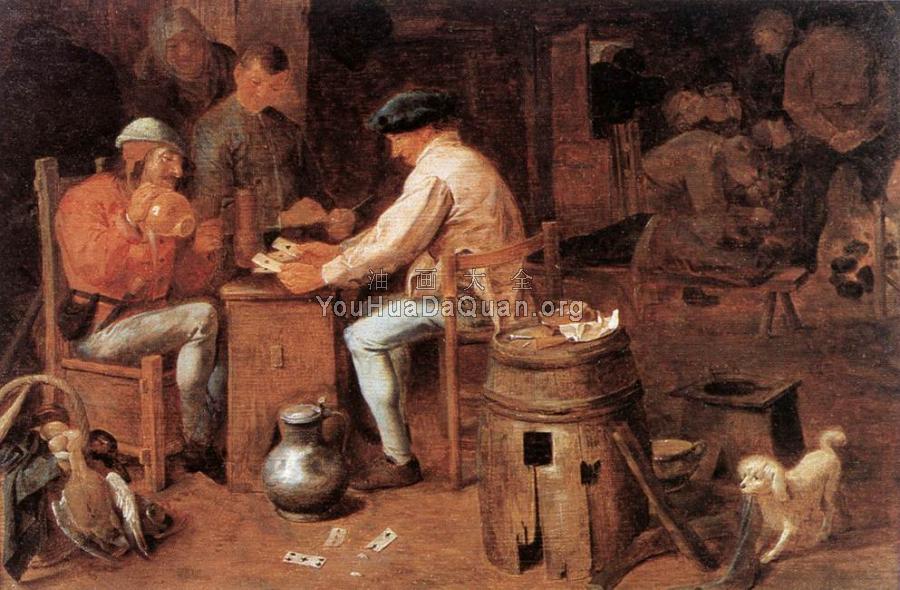 The Card Players - 阿德里安·布鲁维尔